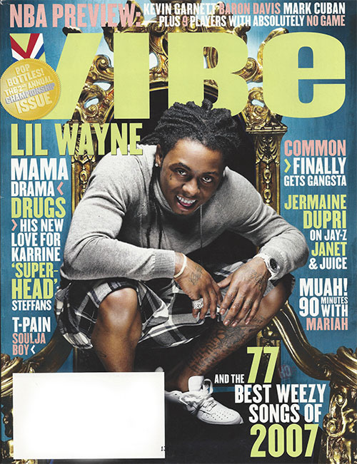 Scans Of Lil Wayne Cover Story For VIBE Magazine 2007 Issue