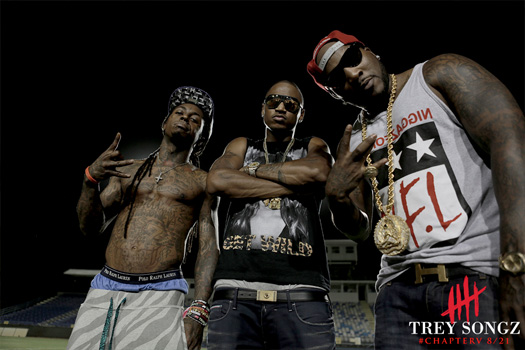 On Set Of Trey Songz, Lil Wayne & Young Jeezys Hail Mary Video Shoot