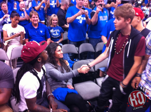 Pictures Of Lil Wayne Attending Game Five Of Heat vs Mavericks Game