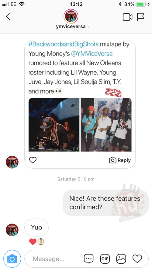 Vice Versa Confirm Lil Wayne Feature On Their Backwoods & Big Shots Mixtape