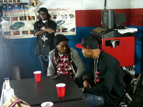 Lil Wayne On Set Of Blood Niggaz Video Shoot