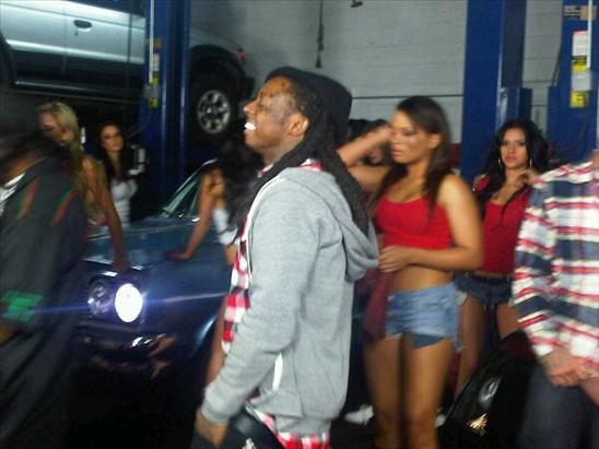 Lil Wayne On Set Of Blood Niggaz Video Shoot