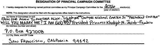 A Woman Running In The 2016 Presidential Election Just Wants To Marry Lil Wayne