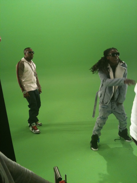 Pictures Of Lil Wayne & Yo Gotti Shooting A Music Video For Women Lie Men Lie