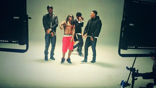 On Set Of YG My Nigga Remix Video Shoot With Lil Wayne & Others