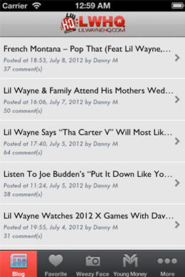 Lil Wayne HQ App Screenshot