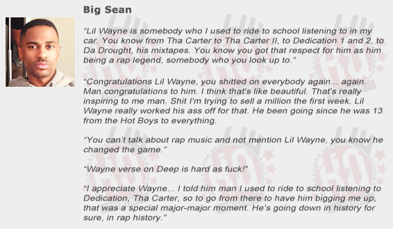 Big Sean Compliments Lil Wayne