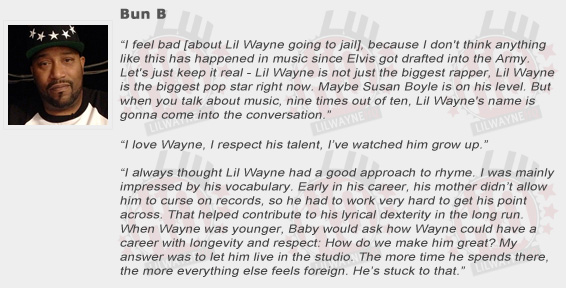 Bun B Compliments Lil Wayne