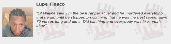 Lupe Fiasco Compliments Lil Wayne