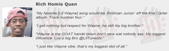 Rich Homie Quan Compliments Lil Wayne