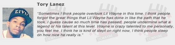 Tory Lanez Compliments Lil Wayne