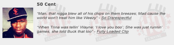 50 Cent Shouts Out Lil Wayne