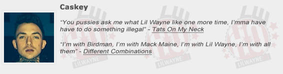 Caskey Shouts Out Lil Wayne