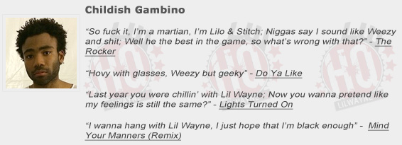 Childish Gambino Shouts Out Lil Wayne