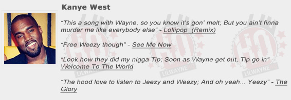 Kanye West Shouts Out Lil Wayne