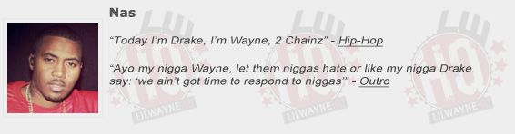 Nas Shouts Out Lil Wayne