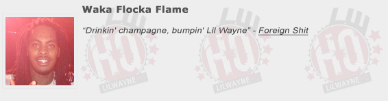 Waka Flocka Flame Shouts Out Lil Wayne