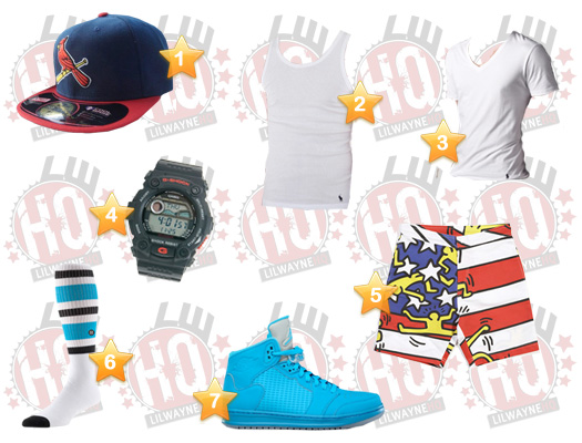 Lil Wayne Walking On Miami Beach Clothes List